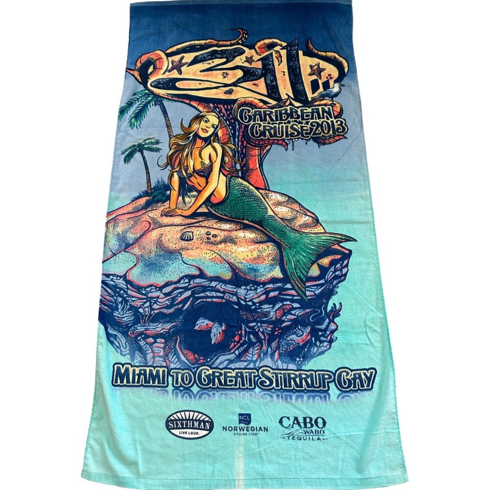 Sixthman 311 Cruise Beach Towel Mermaid Norwegian Cruise Line Caribbean Cruise 2